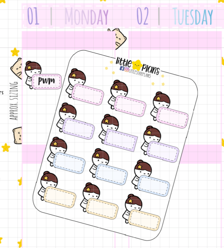 PWM Happy Planner [Stencil & Stickers]] 