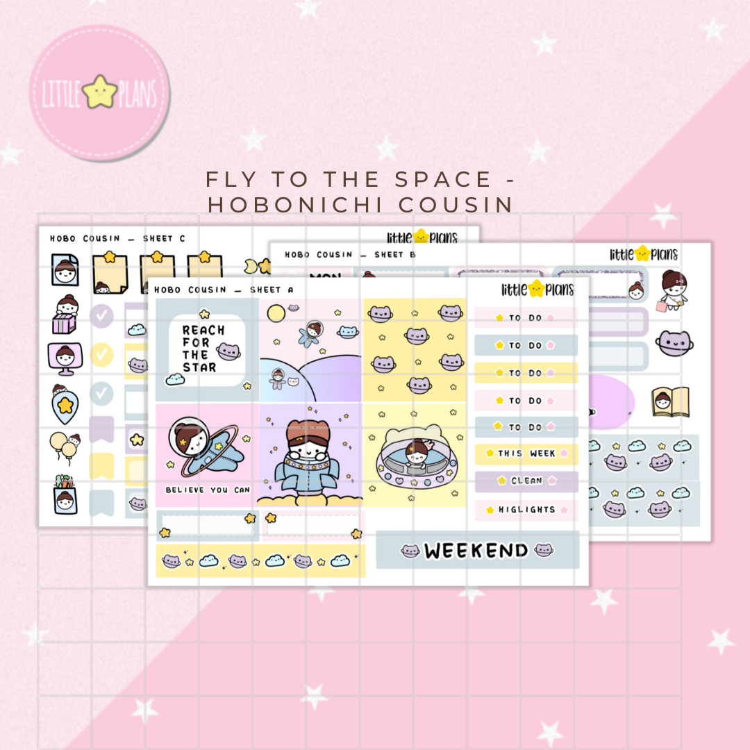 Mimi Fly to The Space (Fits Hobonichi Cousin)