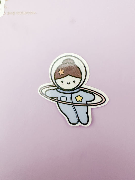 Mimi Fly To The Space Die Cut Laminated Sticker