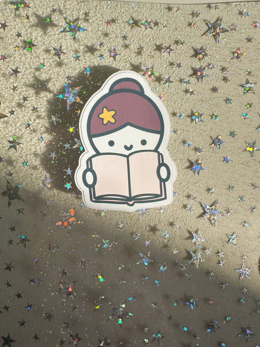 Mimi BOOK LOVER (Vinyl Die Cut Sticker - Non-Waterproof)