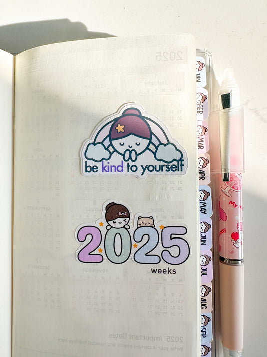 Mimi BE KIND TO YOURSELF Affirmation (Vinyl Die Cut Sticker - Non-Waterproof)