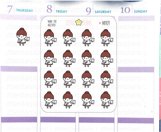 Mimi  - Cellphone, Phone Call Planner Stickers (MI104) - Littlestarplans