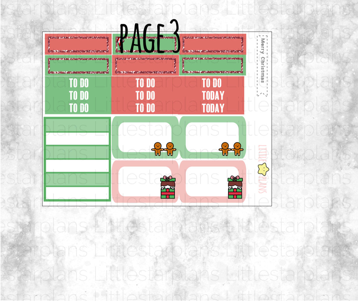 Littlestarplans Christmas Mini Planner Spread Kit - Littlestarplans